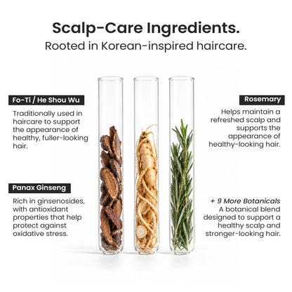 SR ingredients: scalp-care ingredients in glass vials